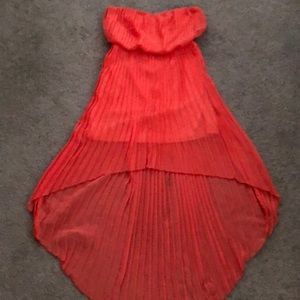 English rose high-low dress